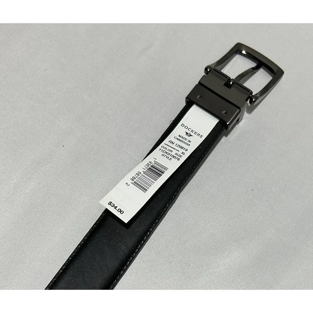 Dockers Mens Synthetic Leather Black Belt Size XL‎ 42-44